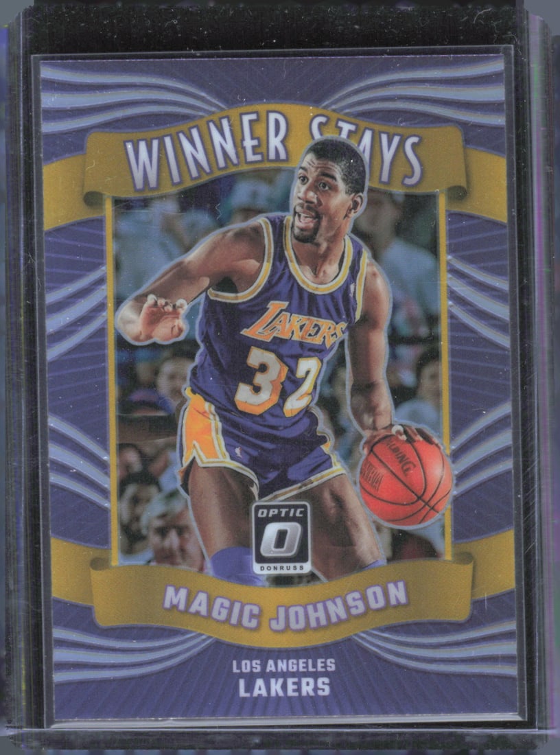 Magic Johnson Winner Stays Holo 2023-24 Donruss Optic #11 (1 of 2)