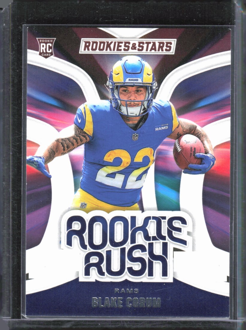 Blake Corum Rookie Rush 2024 Panini Rookies & Stars #RR-BCM: Blake Corum Rookie Rush 2024 Panini Rookies & Stars #RR-BCM