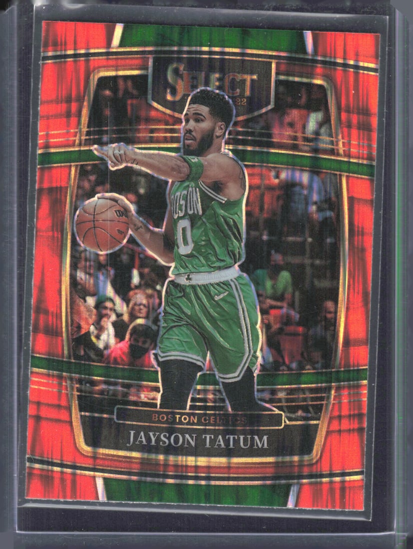 Jayson Tatum Orange Flash Prizms 2021-22 Panini Select #77 (1 of 2)
