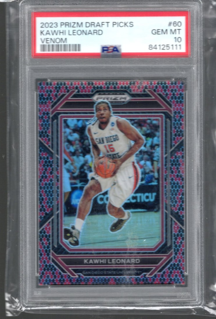 Kawhi Leonard Venom Prizm SSP 2023 Panini Prizm Draft Picks #60 PSA 10 POP 5!! (1 of 2)