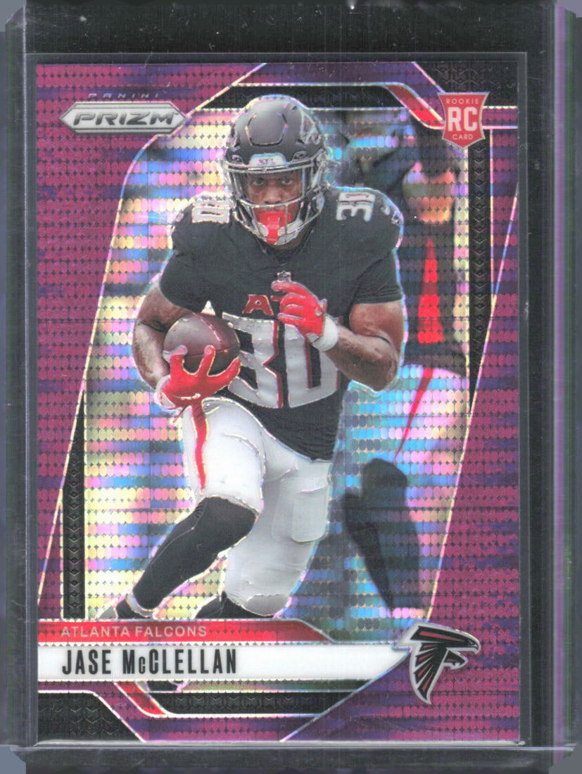 Jase McClellan Rookie Purple Pulsar 2024 Panini Prizm #342: Jase McClellan Rookie Purple Pulsar 2024 Panini Prizm #342