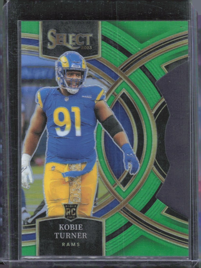 Kobie Turner Neon Green Prizms Die Cuts 2023 Panini Select #131 (1 of 2)