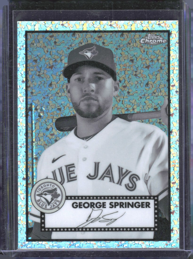 2021 Topss Chrome Platinum Anniversary Mini Diamond Refractor George Springer #174 (1 of 2)
