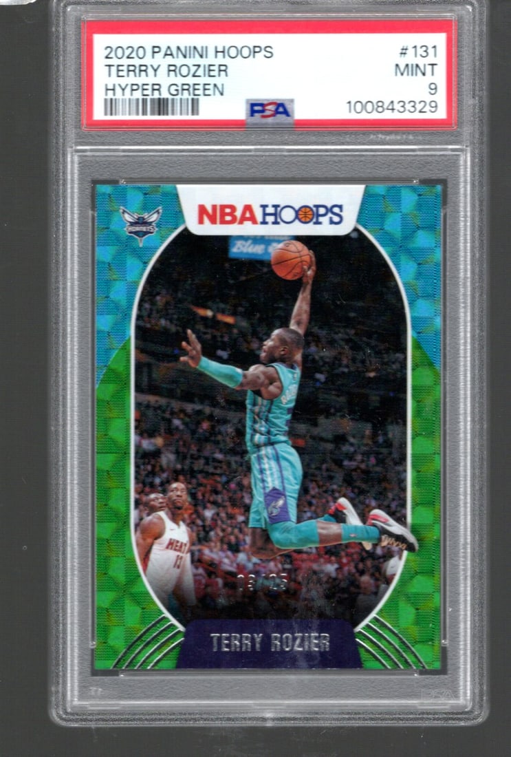 Terry Rozier Hyper Green /25 2020-21 Panini NBA Hoops #131 PSA 9 (1 of 2)