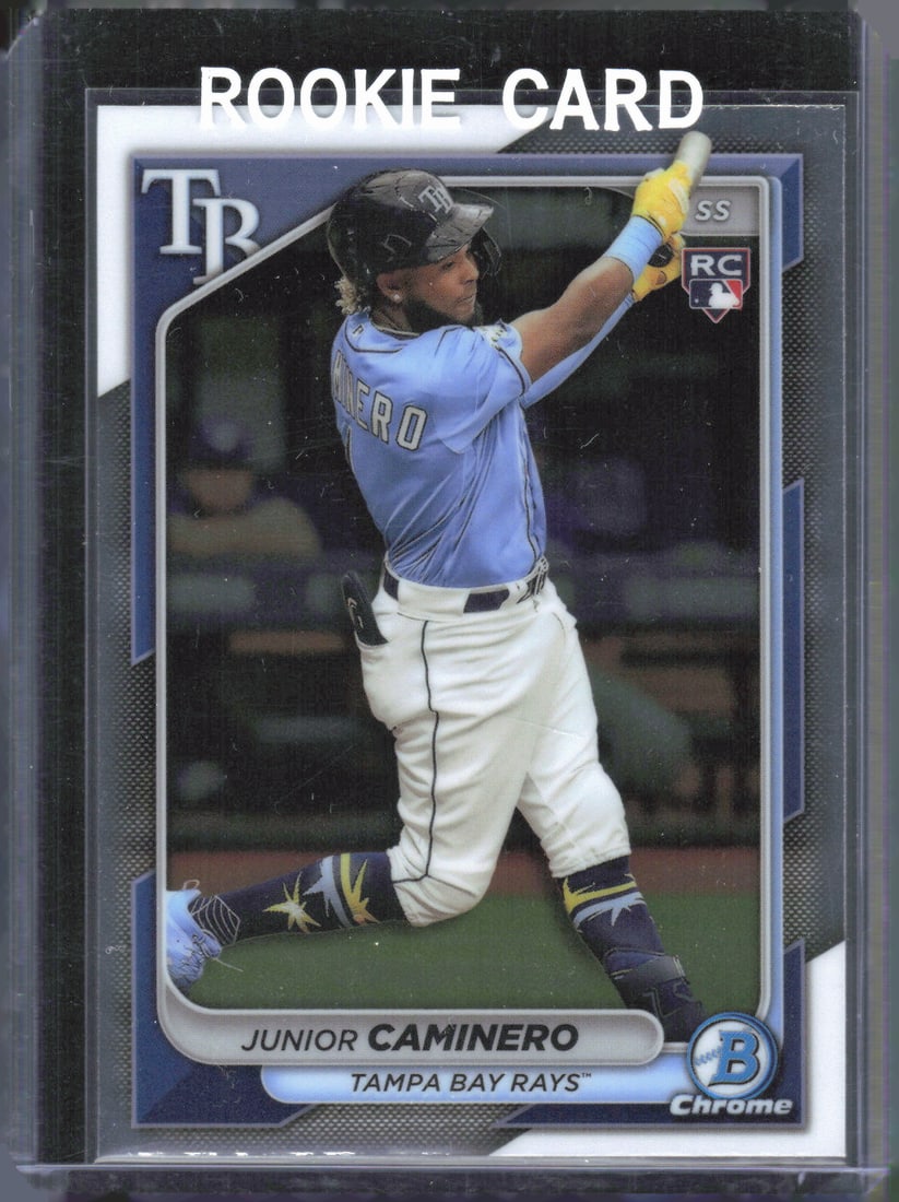 Junior Caminero Rookie 2024 Bowman Chrome #56: Junior Caminero Rookie 2024 Bowman Chrome #56