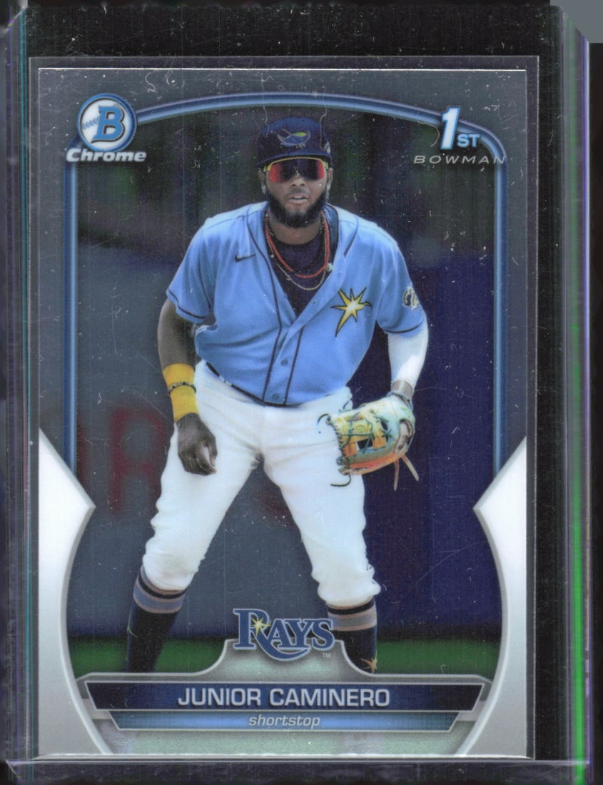Junior Caminero Chrome Prospects 2023 Bowman #BCP-61: Junior Caminero Chrome Prospects 2023 Bowman #BCP-61