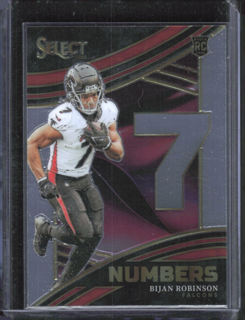 Bijan Robinson Rookie Card Select Numbers 2023 Panini Select #NMB-BRO (1 of 2)