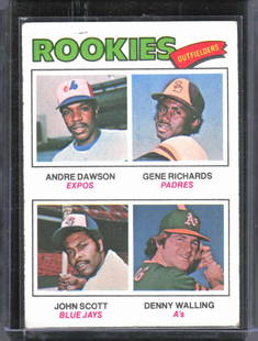 1977 Rookie Outfielders (Andre Dawson / Gene Richards / John Scott / Denny Walling) Rookie 1977: 1977 Rookie Outfielders (Andre Dawson / Gene Richards / John Scott / Denny Walling) Rookie 1977 Topps #473
