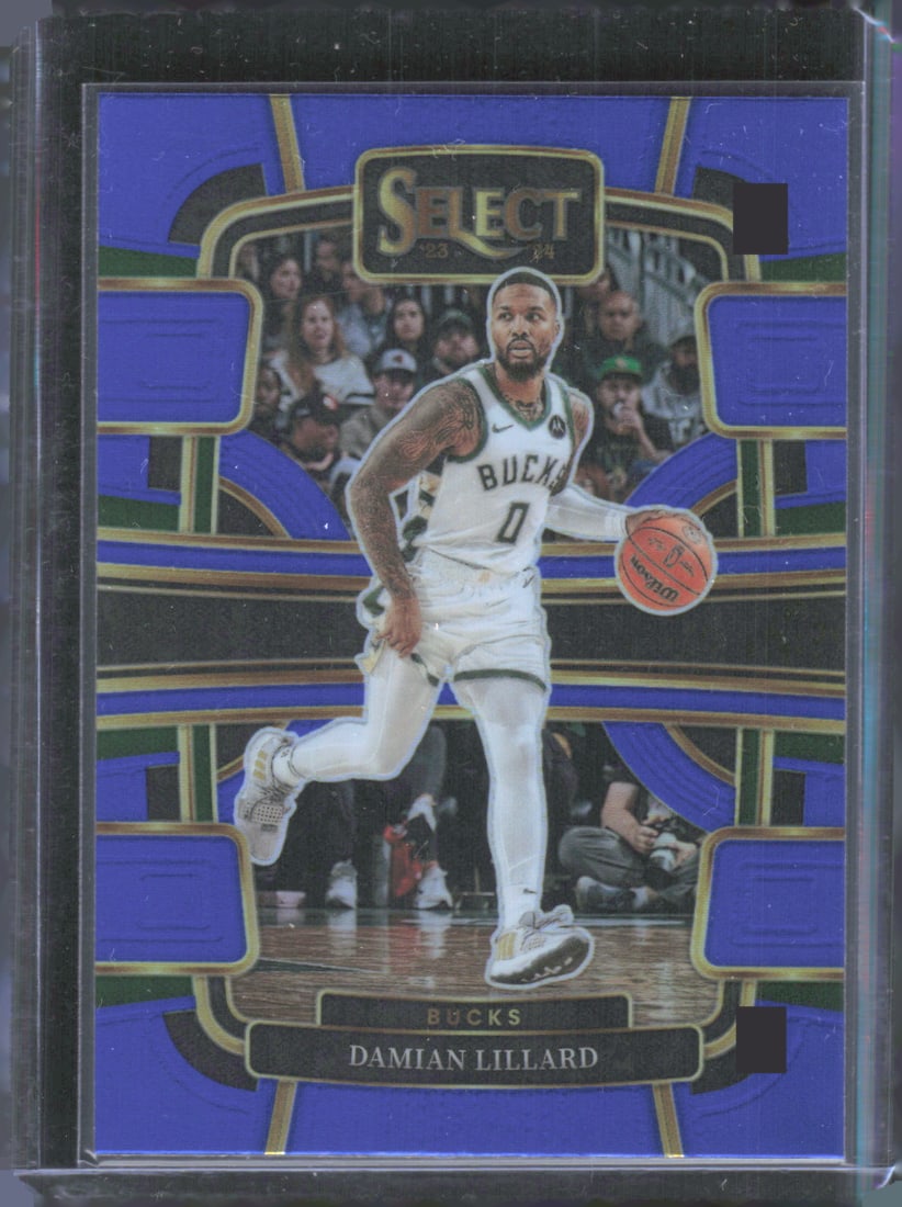 Damian Lillard Blue Prizms 2023-24 Panini Select #63 (1 of 2)