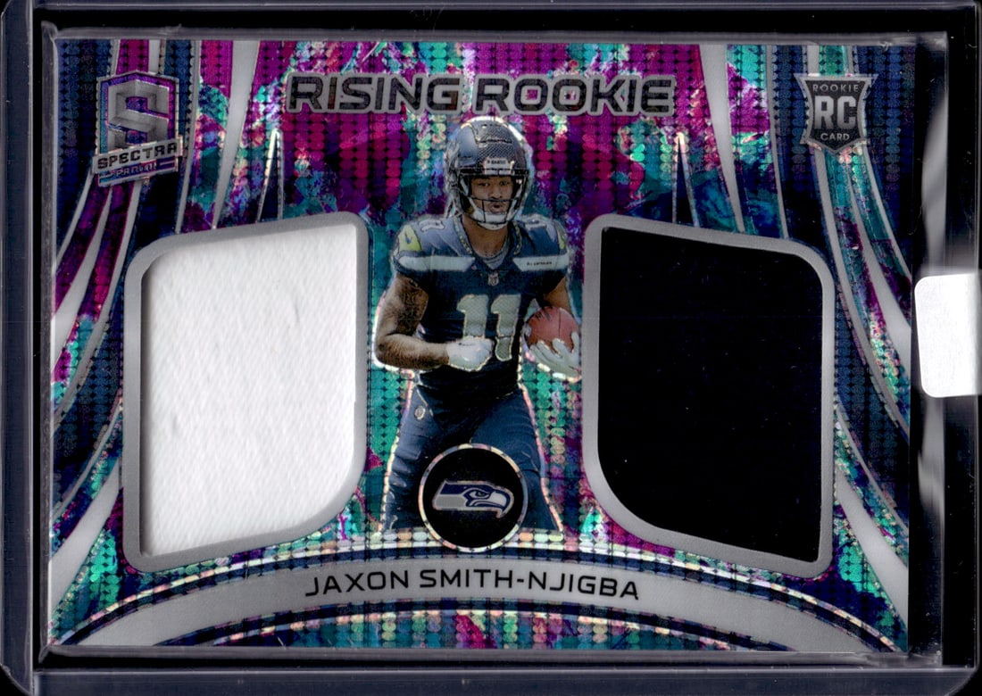 Jaxon Smith -Njigba Rising Rookie Dual Patch /75 2023 Panini Spectra #RRM-JSN (1 of 2)
