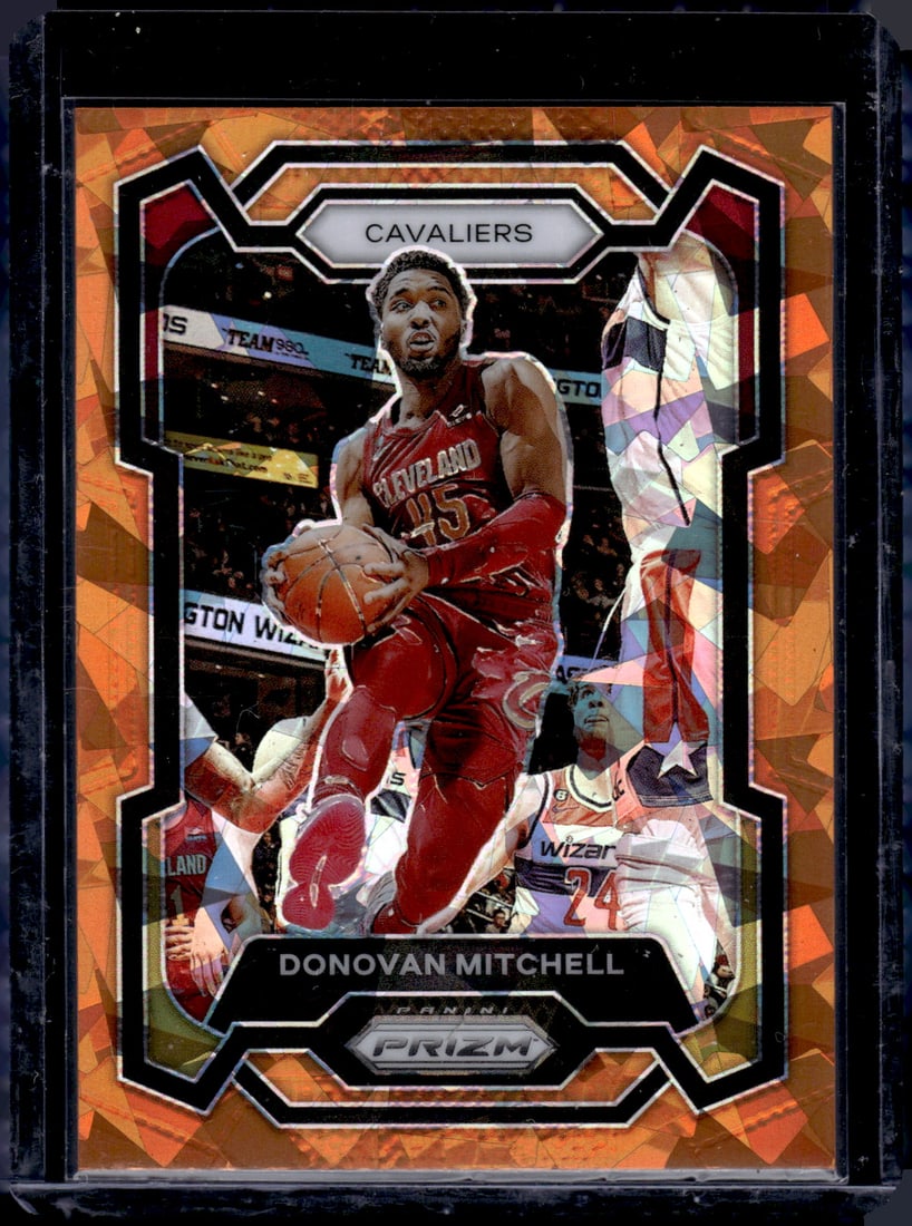 Donovan Mitchell Orange Cracked Ice 2023-24 Panini Prizm #43 (1 of 2)