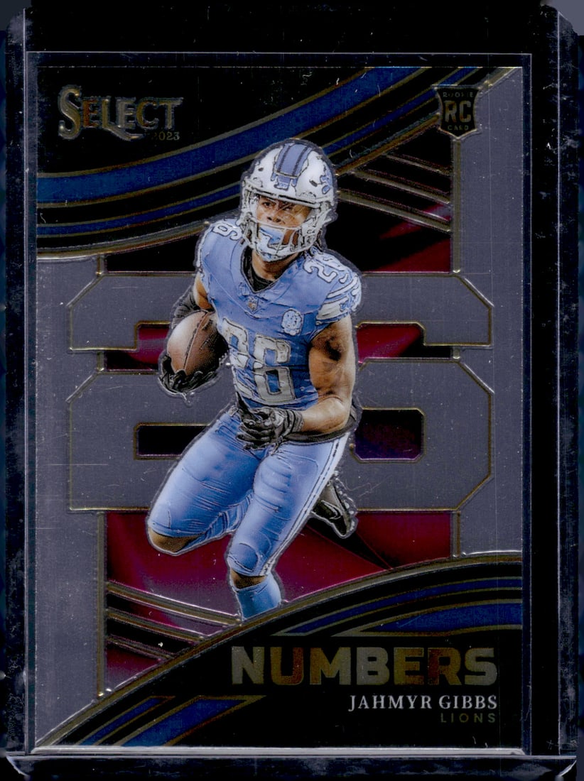 Jahmyr Gibbs Numbers RC 2023 Panini Select #NMB-JGI: Jahmyr Gibbs Numbers RC 2023 Panini Select #NMB-JGI