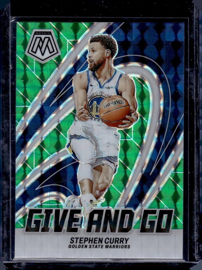 Stephen Curry Give and Go Green Mosaic Prizm 2023-24 Panini Mosaic #1 (1 of 2)