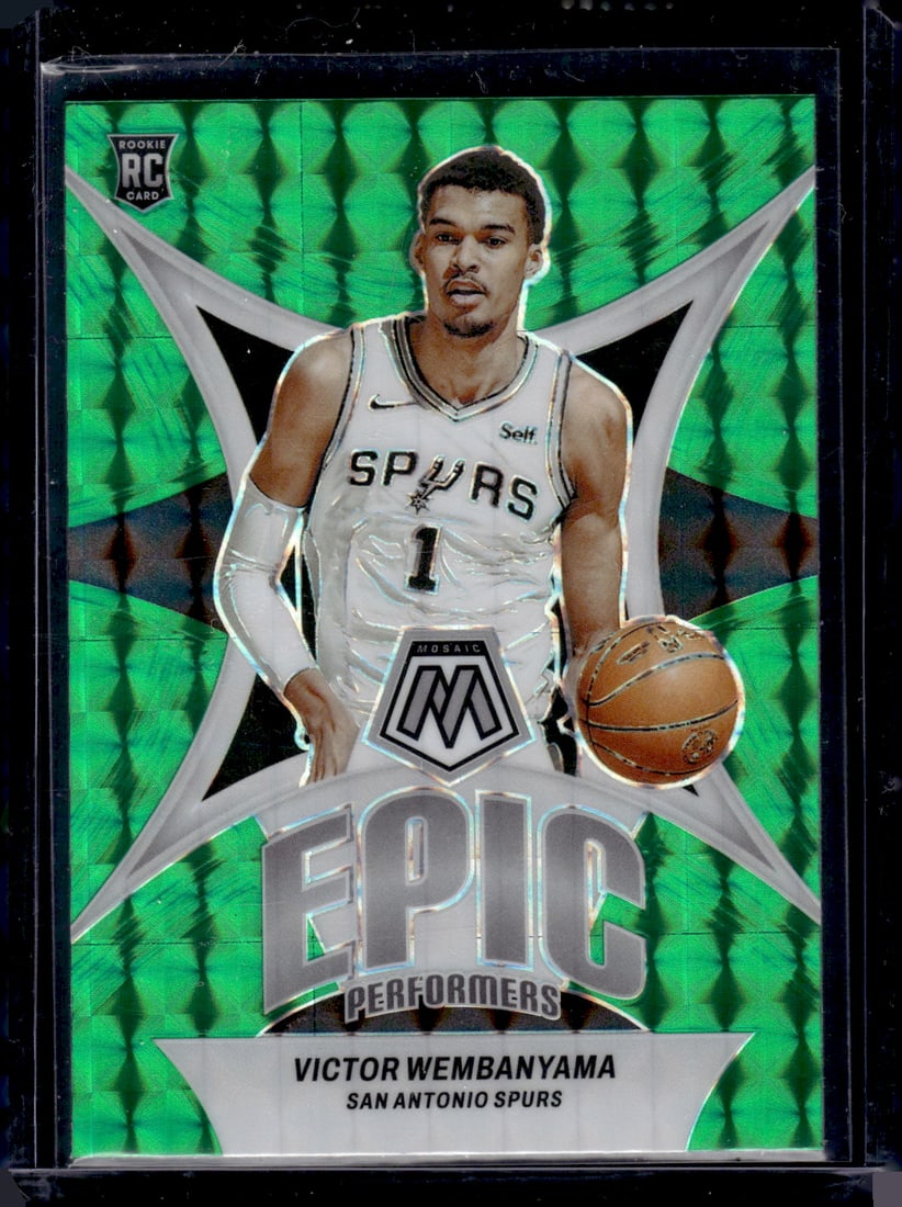 Victor Wembanyama Epic Performers Green Mosaic Prizm RC 2023-24 Panini Mosaic #12: Victor Wembanyama Epic Performers Green Mosaic Prizm RC 2023-24 Panini Mosaic #12