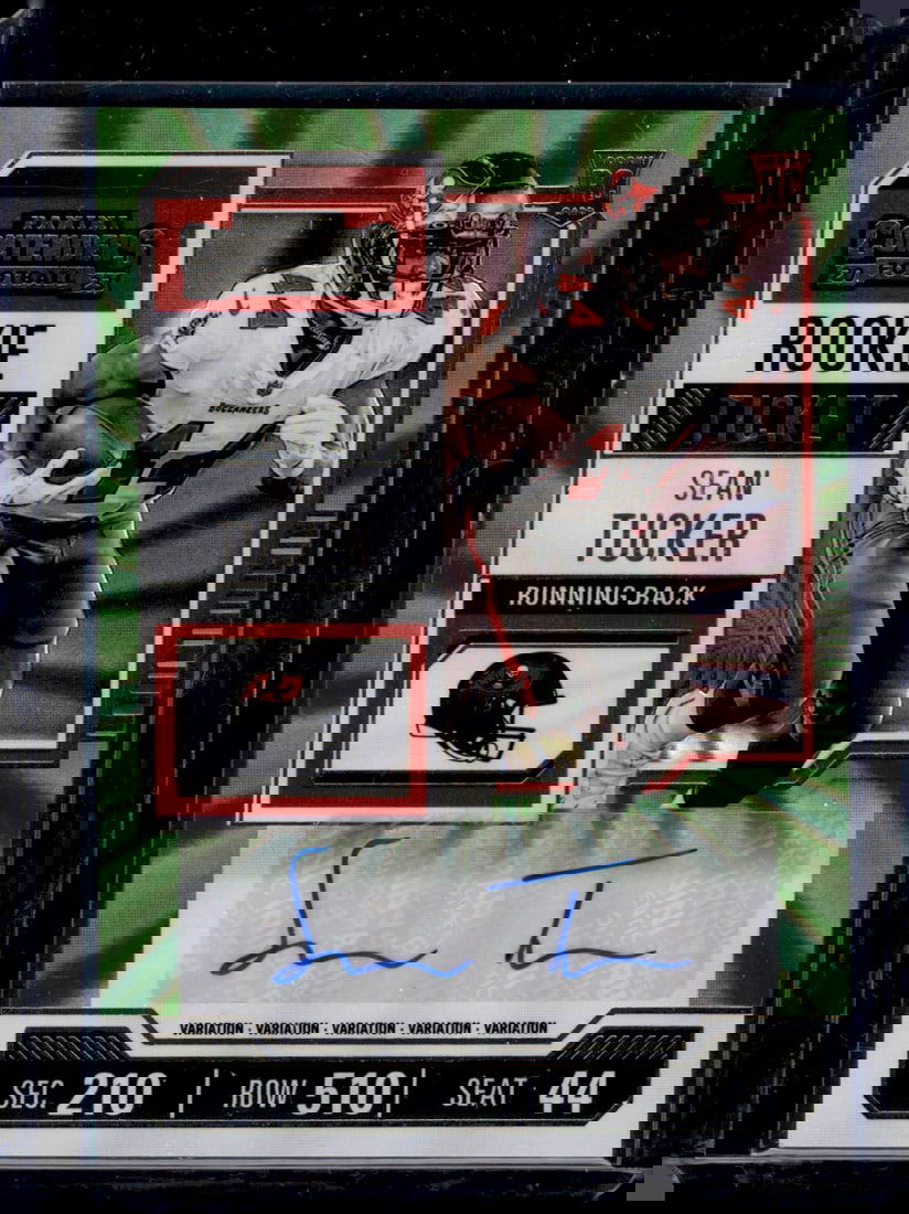 Sean Tucker Green Holo Laser RC Auto 2023 Panini Contenders #157 (1 of 2)