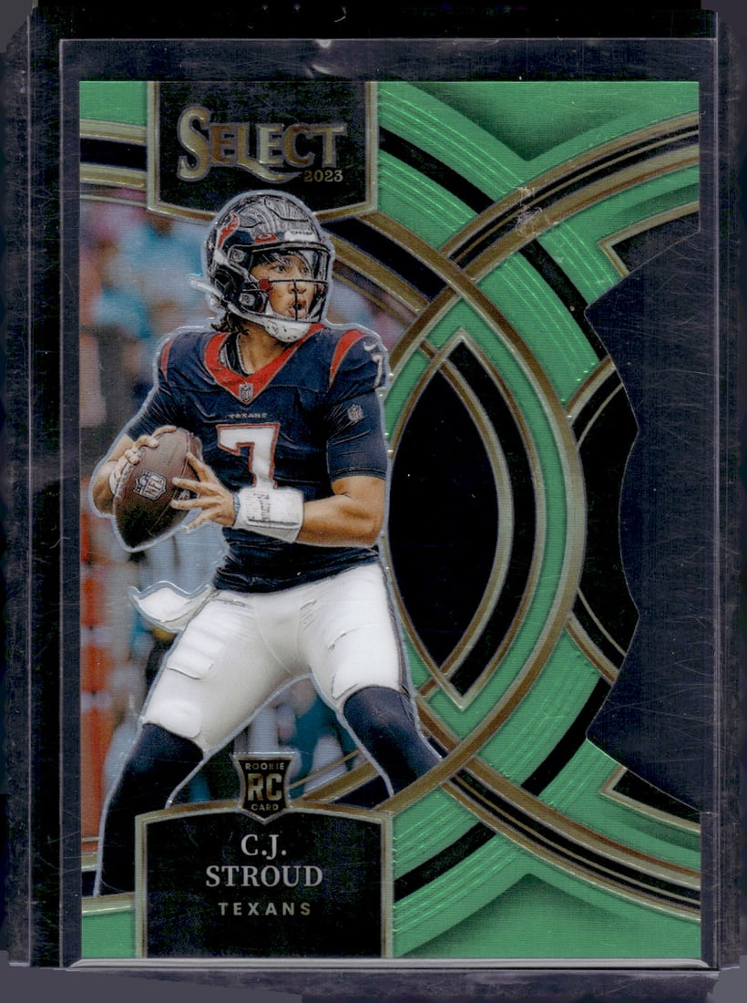 Cj Stroud Neon Green Prizm Die Cut RC /499 2023 Panini Select #183: Cj Stroud Neon Green Prizm Die Cut RC /499 2023 Panini Select #183