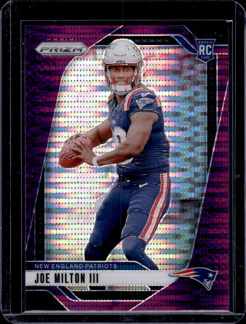 Joe Milton Purple Pulsar Prizm RC 2024 Panini Prizm #354: Joe Milton Purple Pulsar Prizm RC 2024 Panini Prizm #354