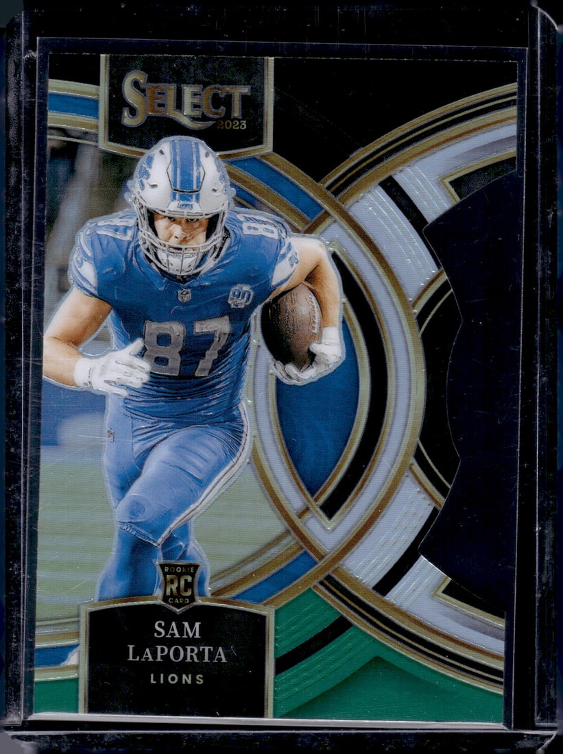 Sam LaPorta Black/Green Prizm Die Cut RC 2023 Panini Select #106 (1 of 2)