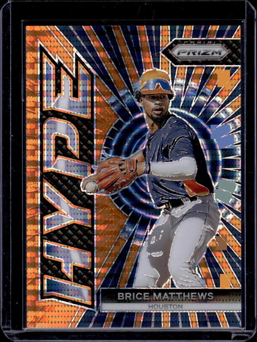 Brice Matthews Hype Orange Pulsar Prizm /399 2024 Panini Prizm #8: Brice Matthews Hype Orange Pulsar Prizm /399 2024 Panini Prizm #8