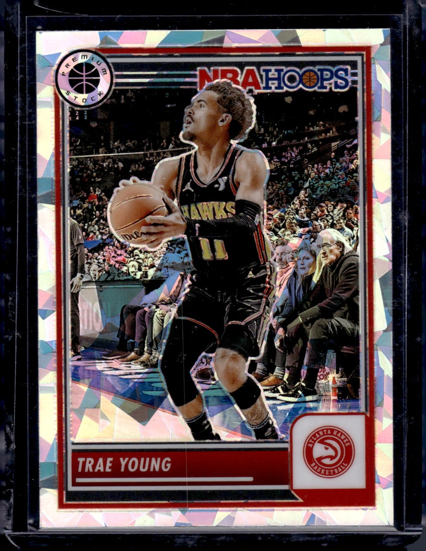 Trae Young Cracked Ice 2023-24 Panini Premium Stock #82 (1 of 2)