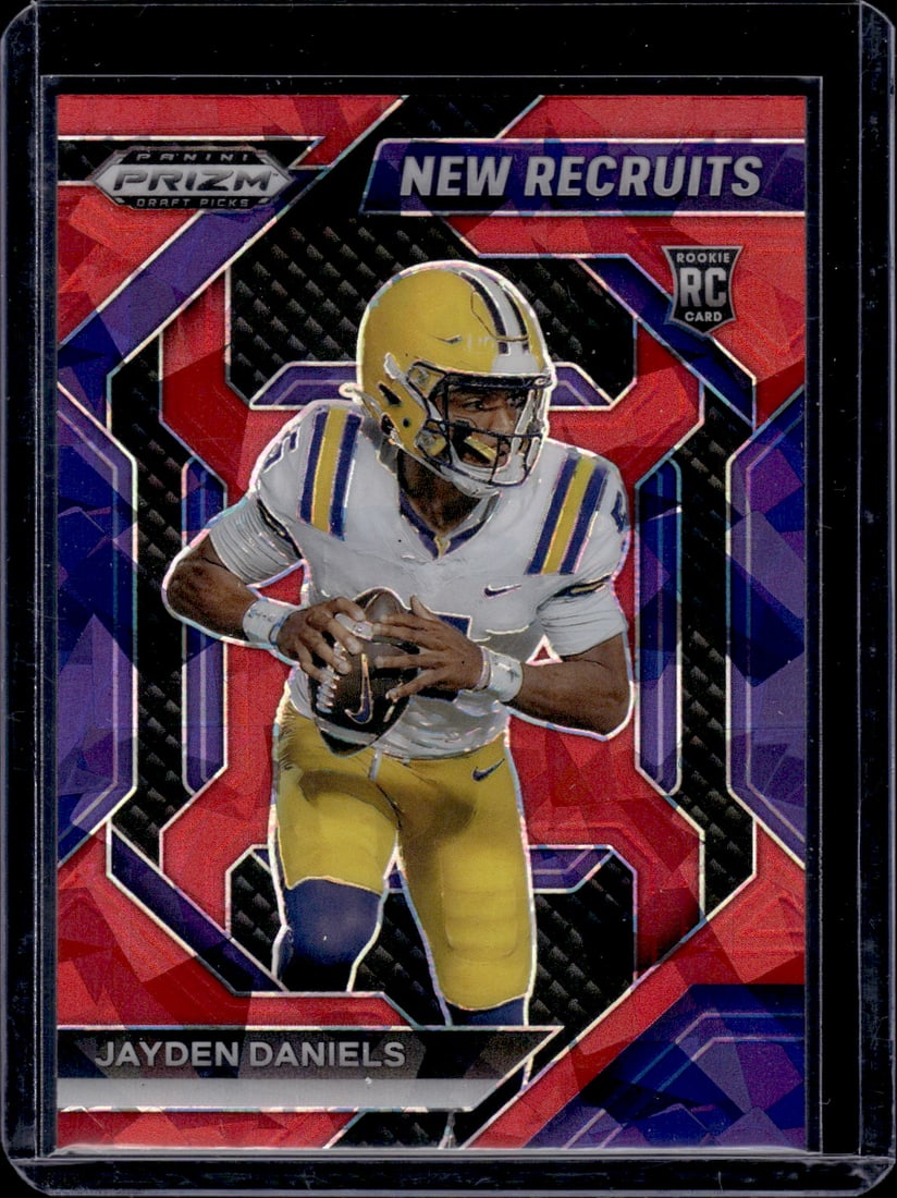 Jayden Daniels New Recruits Red Cracked Ice RC 2024 Panini Prizm Draft Picks #NR-JDS (1 of 2)