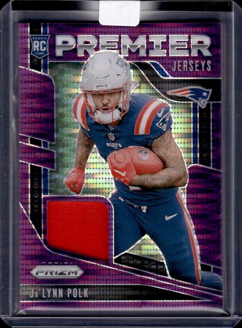 Ja'Lynn Polk Purple Puslar Prizm RC Patch 2024 Panini Prizm #PJ-JPK: Ja'Lynn Polk Purple Puslar Prizm RC Patch 2024 Panini Prizm #PJ-JPK
