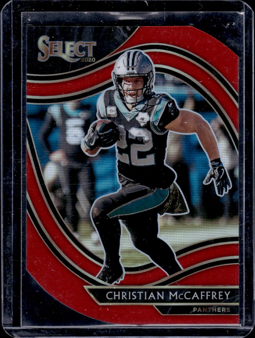 Christian McCaffrey Red Prizm Field Level Die Cut  2020 Panini Select #307 (1 of 2)