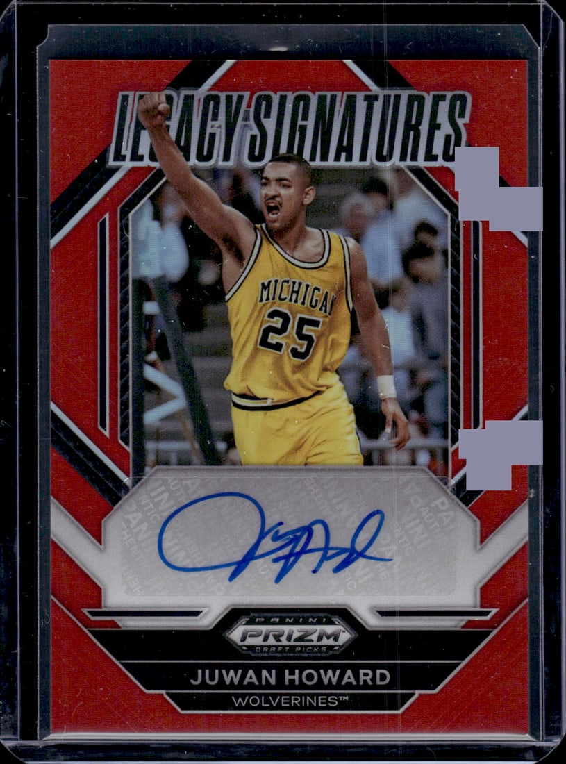 Juwan Howard Red Prizm Auto /149 2023 Panini Prizm Draft Picks #LS-JHW (1 of 2)