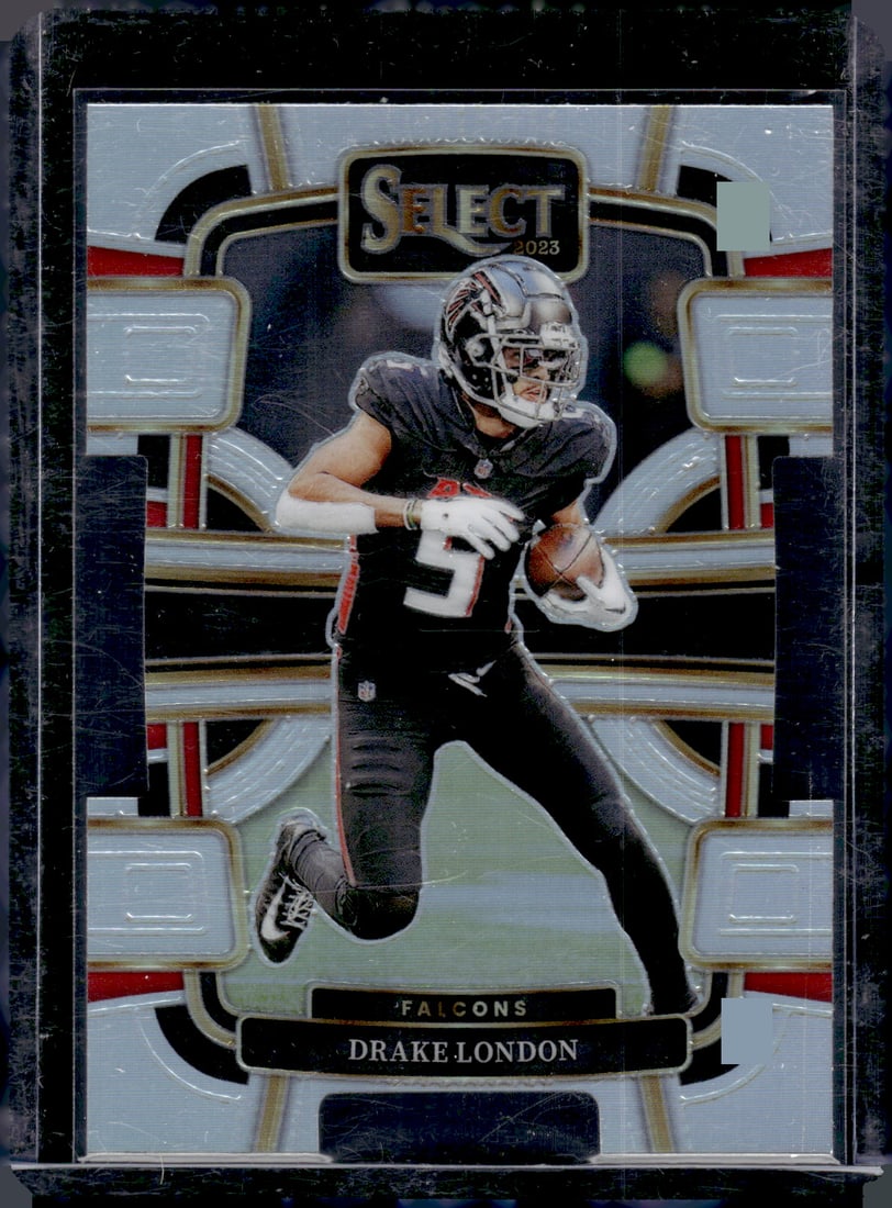 Drake London Silver Prizm Die Cut 2023 Panini Select #6: Drake London Silver Prizm Die Cut 2023 Panini Select #6