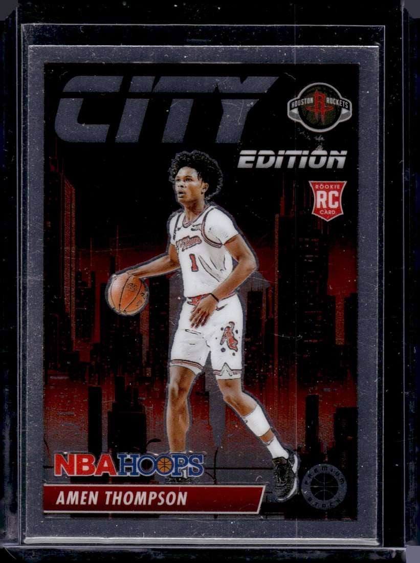 Amen Thompson City Edition RC 2023-24 Panini Premium Stock #14: Amen Thompson City Edition RC 2023-24 Panini Premium Stock #14