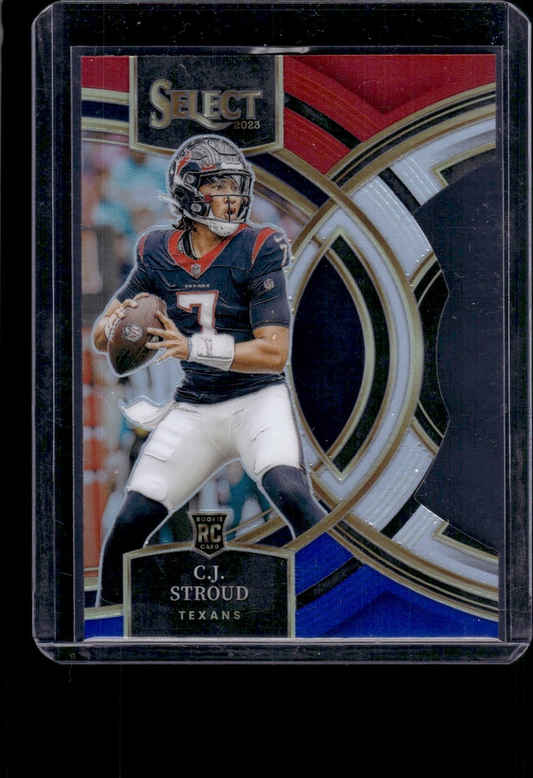 Cj Stroud Red/Blue Prizm Die Cut RC 2023 Panini Select #183 (1 of 2)