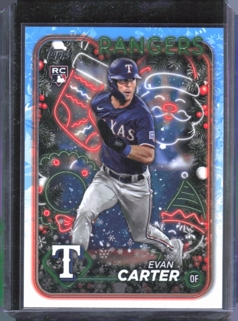 Evan Carter Rookie 2024 Topps Holiday #H141: Evan Carter Rookie 2024 Topps Holiday #H141