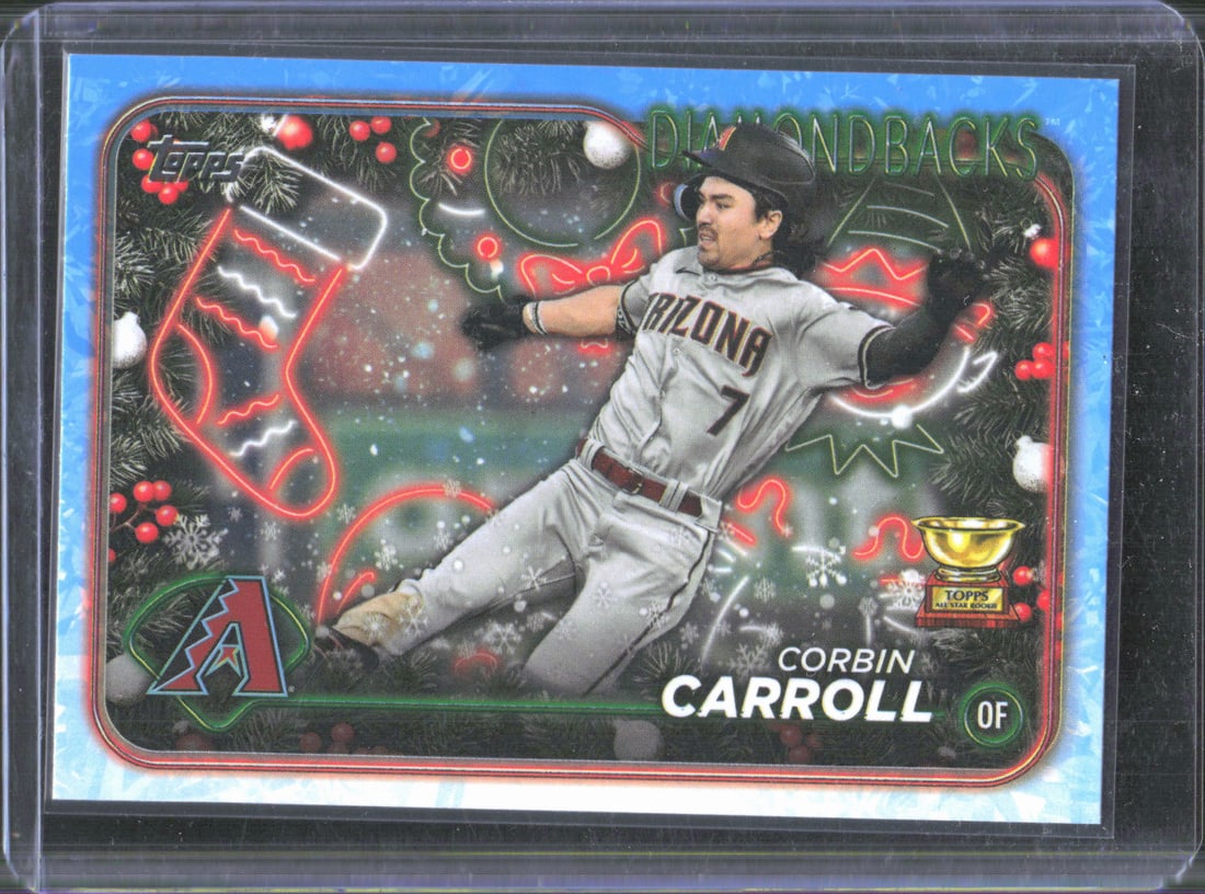 Corbin Carroll All-Star Rookie Cup 2024 Topps Holiday #H42: Corbin Carroll All-Star Rookie Cup 2024 Topps Holiday #H42