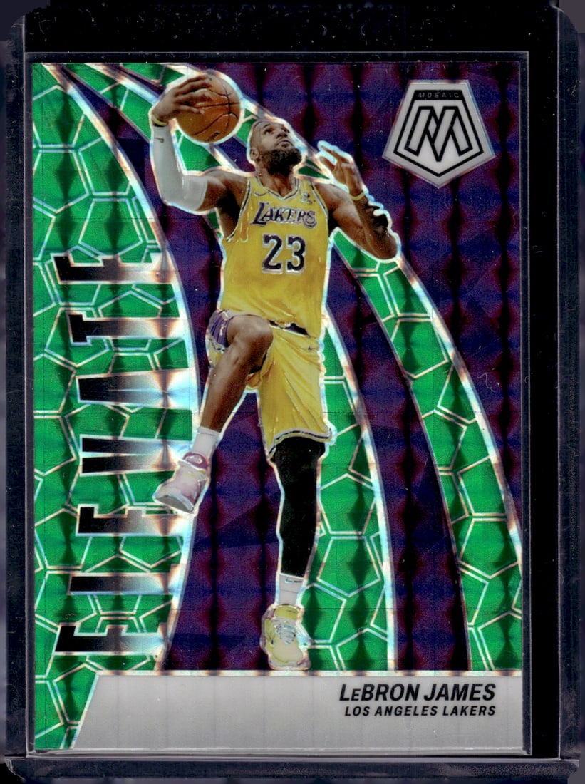 LeBron James Elevate Green Mosaic Prizm 2023-24 Panini Mosaic #23 (1 of 2)