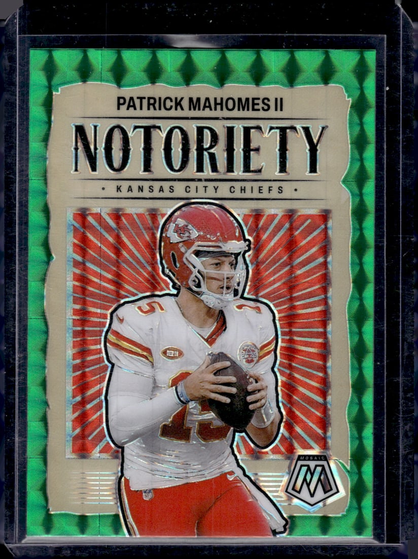 Patrick Mahomes Notoriety Green Mosaic Prizm 2024 Panini Mosaic #1 (1 of 2)