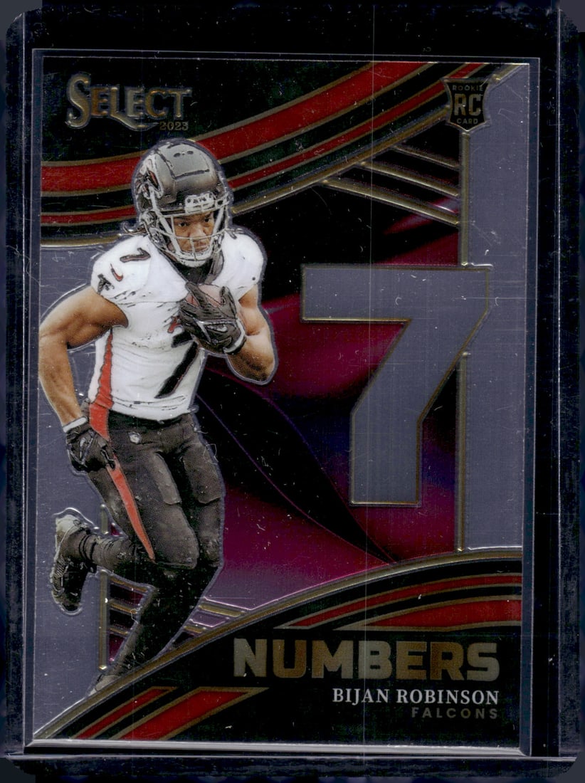 Bijan Robinson Numbers RC 2023 Panini Select #NMB-BRO: Bijan Robinson Numbers RC 2023 Panini Select #NMB-BRO