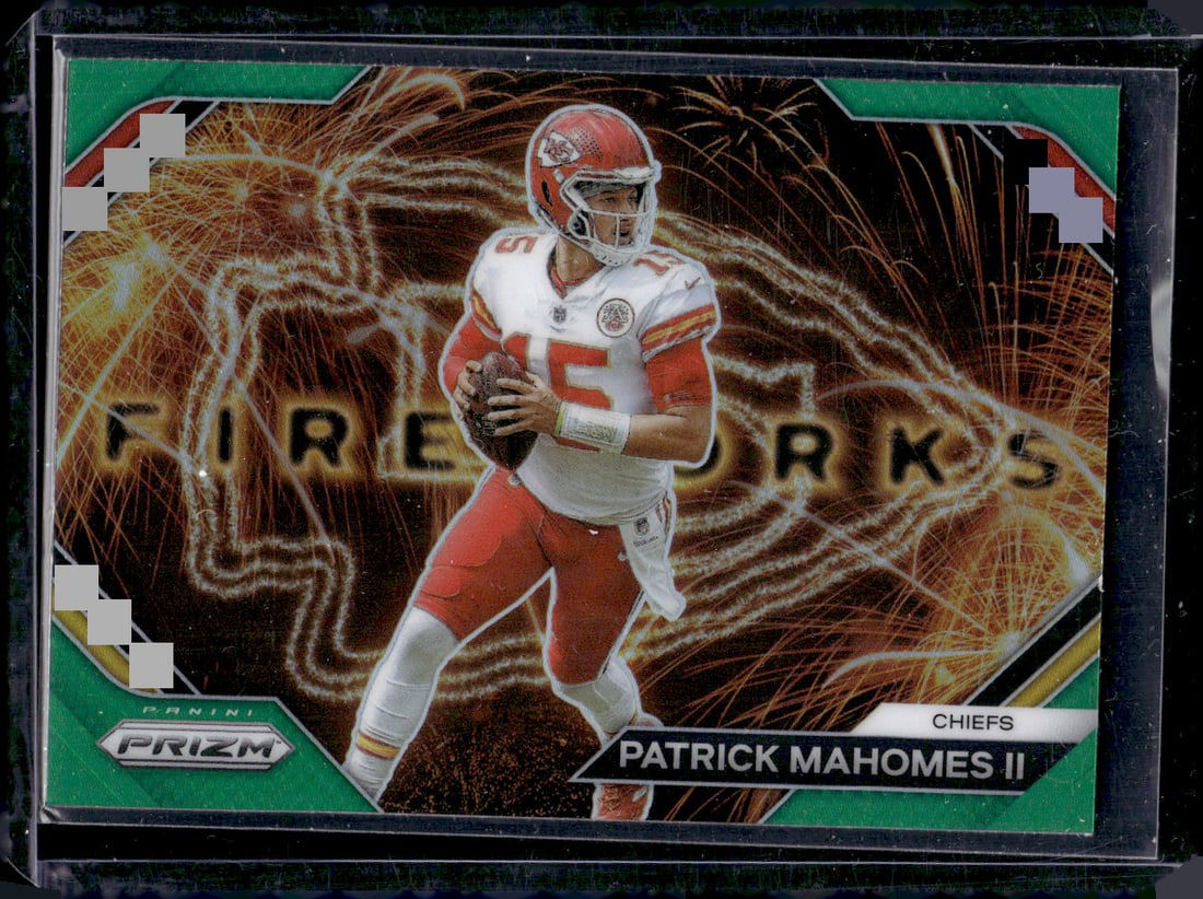 Patrick Mahomes Fireworks Green Prizm 2023 Panini Prizm #F-2 (1 of 2)