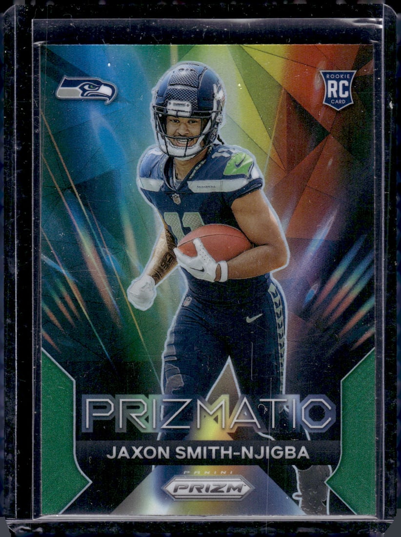 Jaxon Smith-Njigba Prizmatic Green Prizm RC 2023 Panini Prizm #1 (1 of 2)