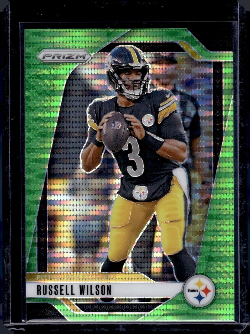 Russell Wilson Neon Green Pulsar Prizm 2024 Panini Prizm #240: Russell Wilson Neon Green Pulsar Prizm 2024 Panini Prizm #240