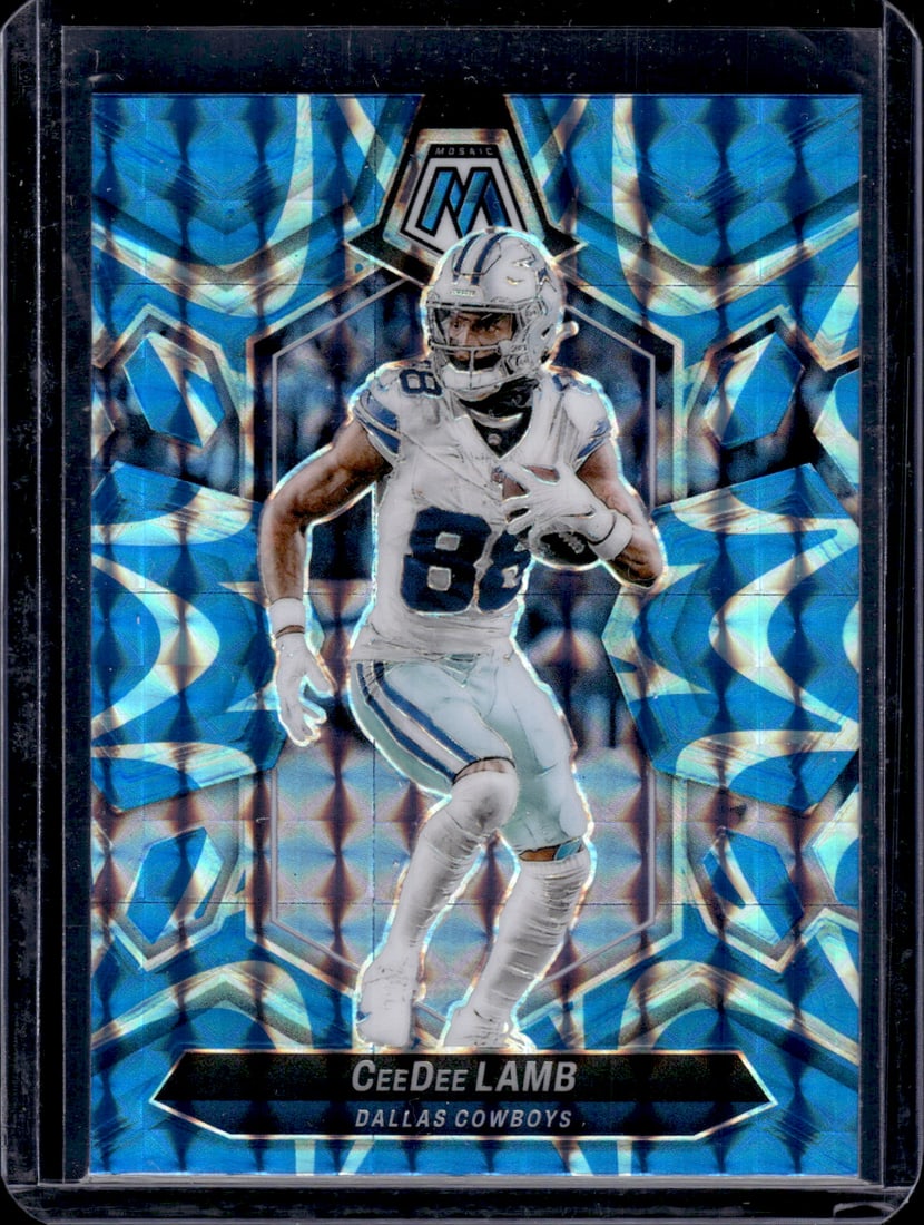 CeeDee Lamb Reactive Blue Prizm 2024 Panini Mosaic #59 (1 of 2)