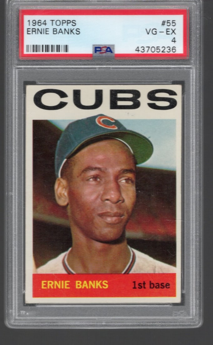 Ernie Banks 1964 Topps #55 PSA 4 (1 of 2)