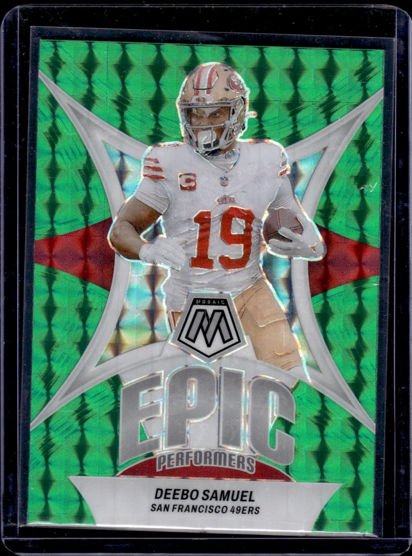 Deebo Samuel Epic Performers Green Mosaic Prizm 2024 Panin Mosaic #EP-DS: Deebo Samuel Epic Performers Green Mosaic Prizm 2024 Panin Mosaic #EP-DS