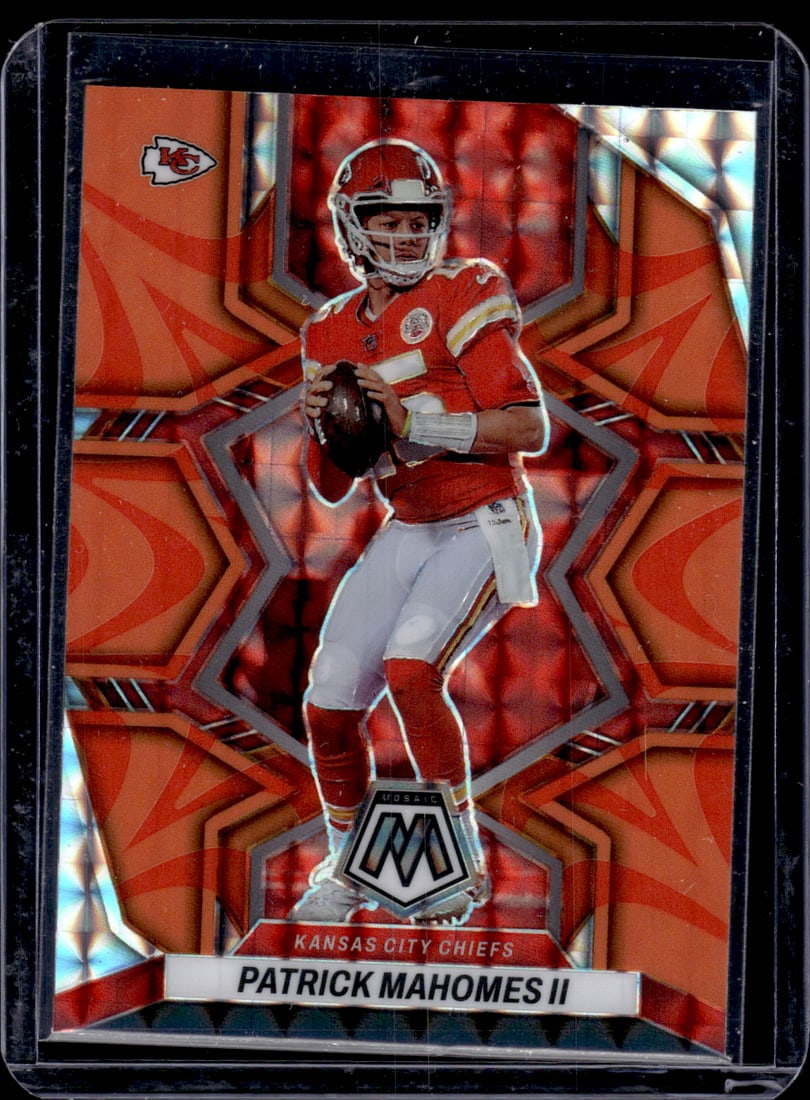 Patrick Mahomes Reactive Orange Prizm 2022 Panini Mosaic #94 (1 of 2)