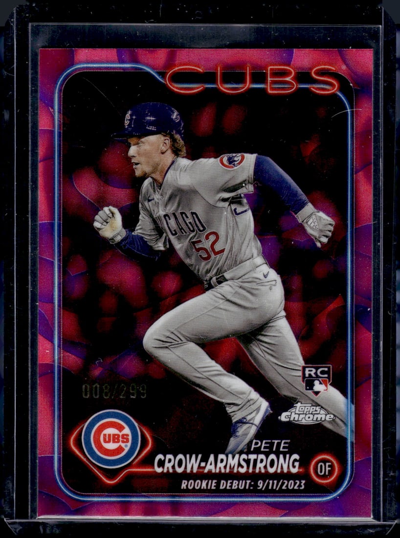 Pete Crow-Armstrong Purple Lava Lamp Refractor RC /299 2024 Topps Chrome Update #USC158 (1 of 2)