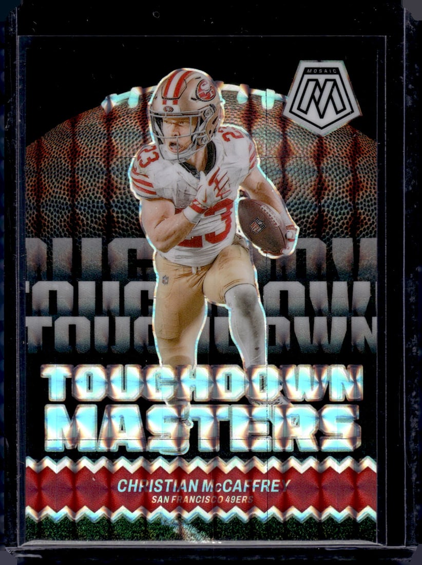 Christian McCaffrey Touchdown Masters Silver Mosaic Prizm 2024 Panini Mosaic #TM-MMY (1 of 2)