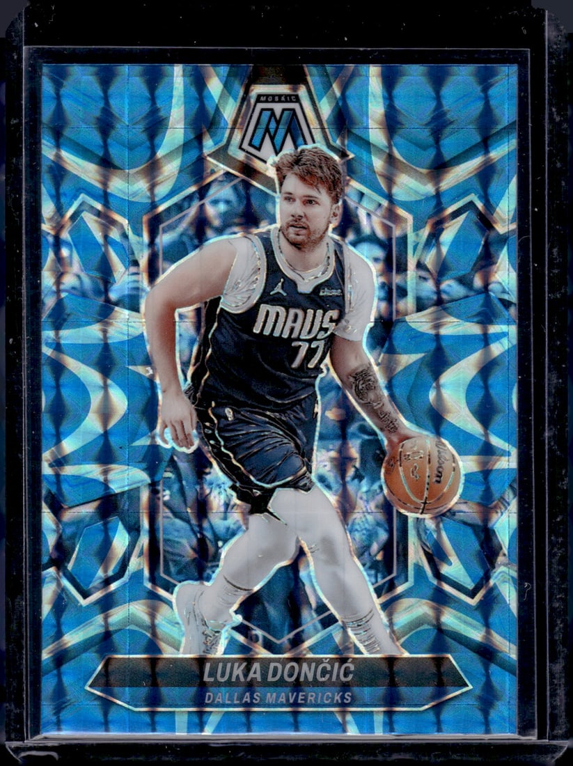 Luka Doncic Reactive Blue Prizm 2023-24 Panini Mosaic #31 (1 of 2)