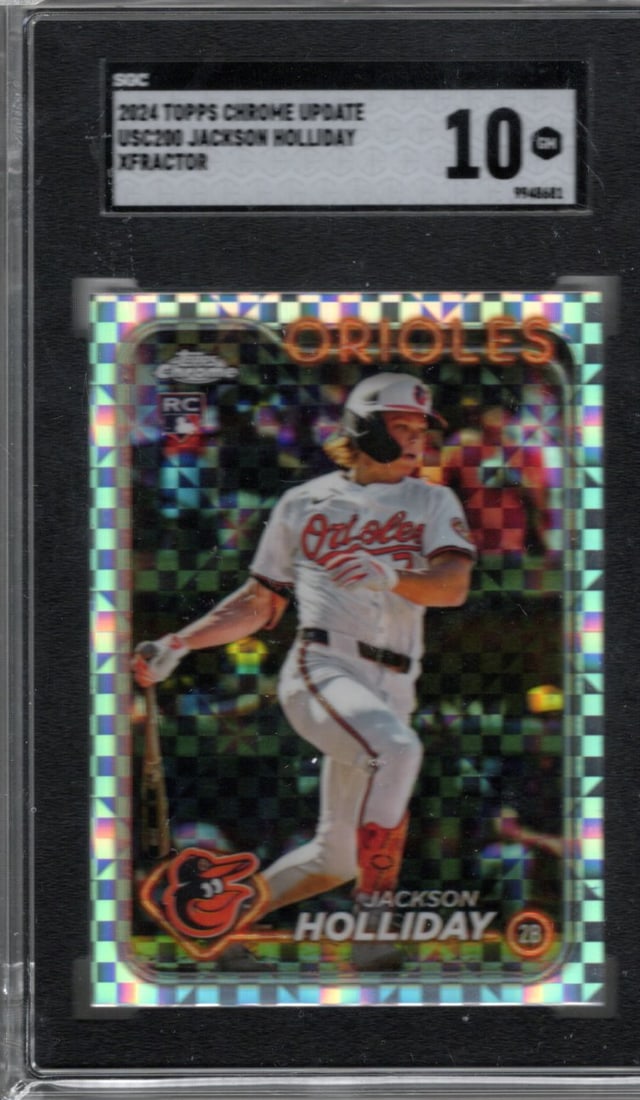 Jackson Holliday Xfractor RC 2024 Topps Chrome Update #USC200 SGC 10: Jackson Holliday Xfractor RC 2024 Topps Chrome Update #USC200 SGC 10