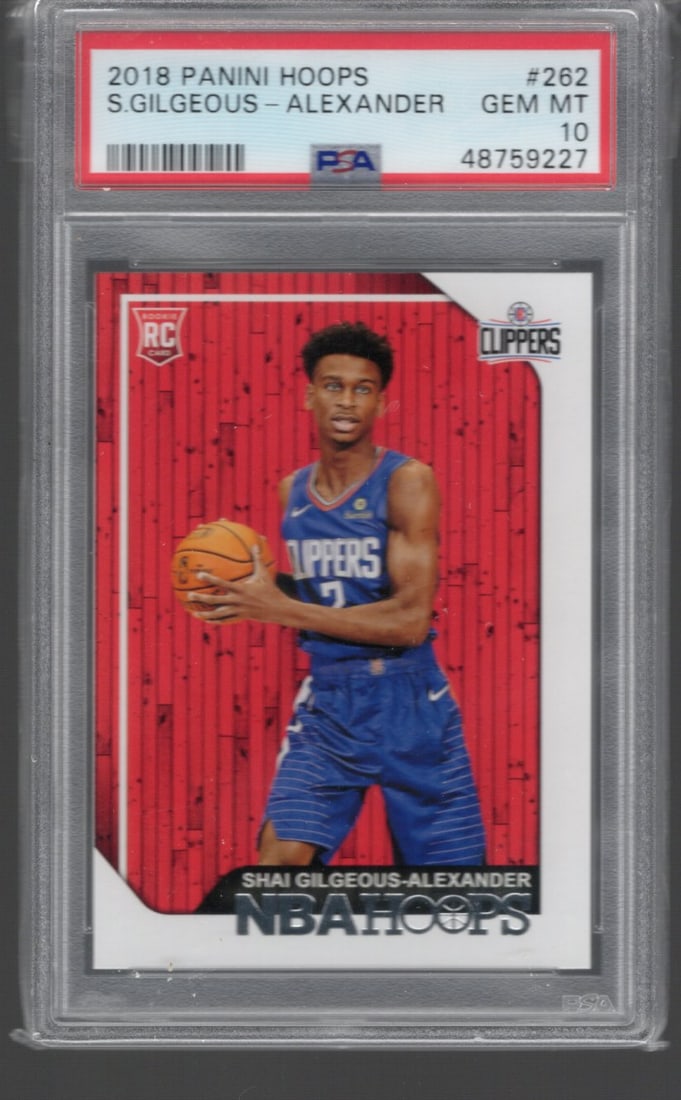 Shai Gilgeous-Alexander RC 2018-19 Panini NBA Hoops #262 PSA 10 (1 of 2)