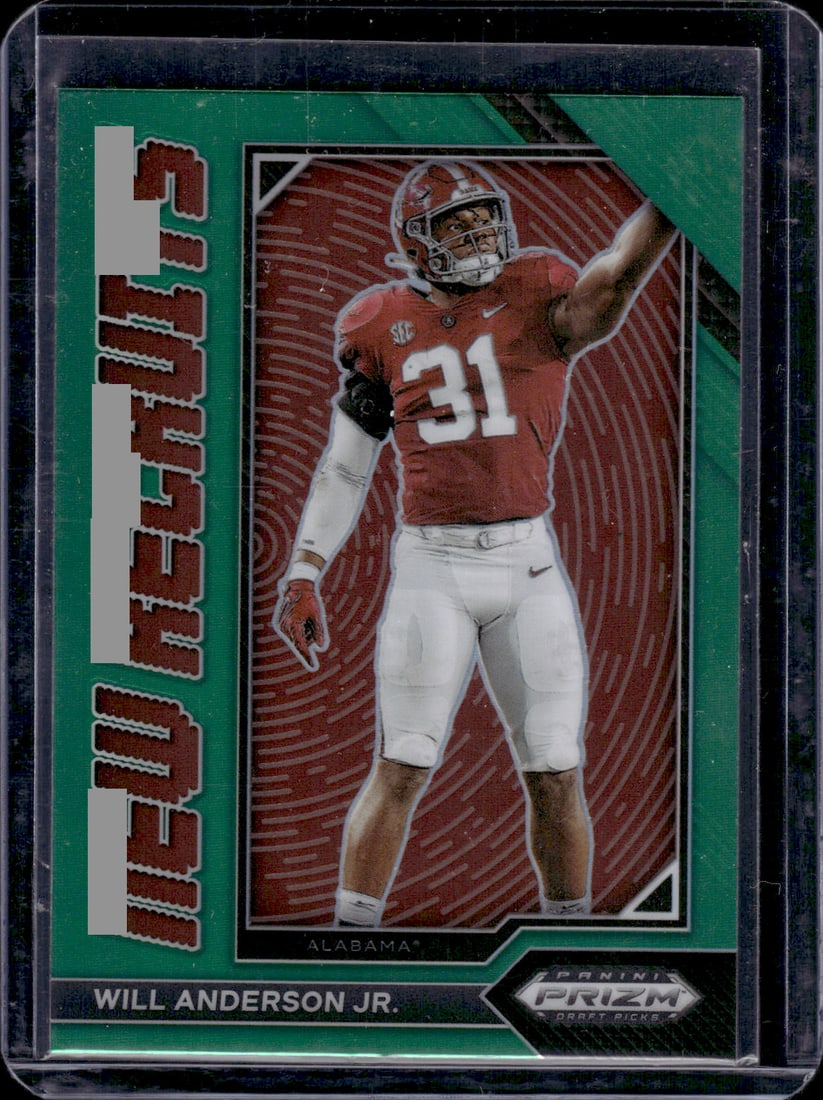 Will Anderson Jr. New Recrutis Green Prizm RC 2023 Panini Prizm Draft Picks #NR-7: Will Anderson Jr. New Recrutis Green Prizm RC 2023 Panini Prizm Draft Picks #NR-7
