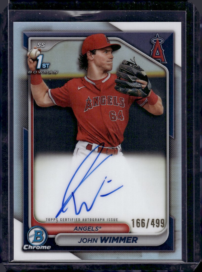 John Wimmer 1st Bowman Refractor Auto /499 2024 Bowman Chrome #CPA-JW (1 of 2)